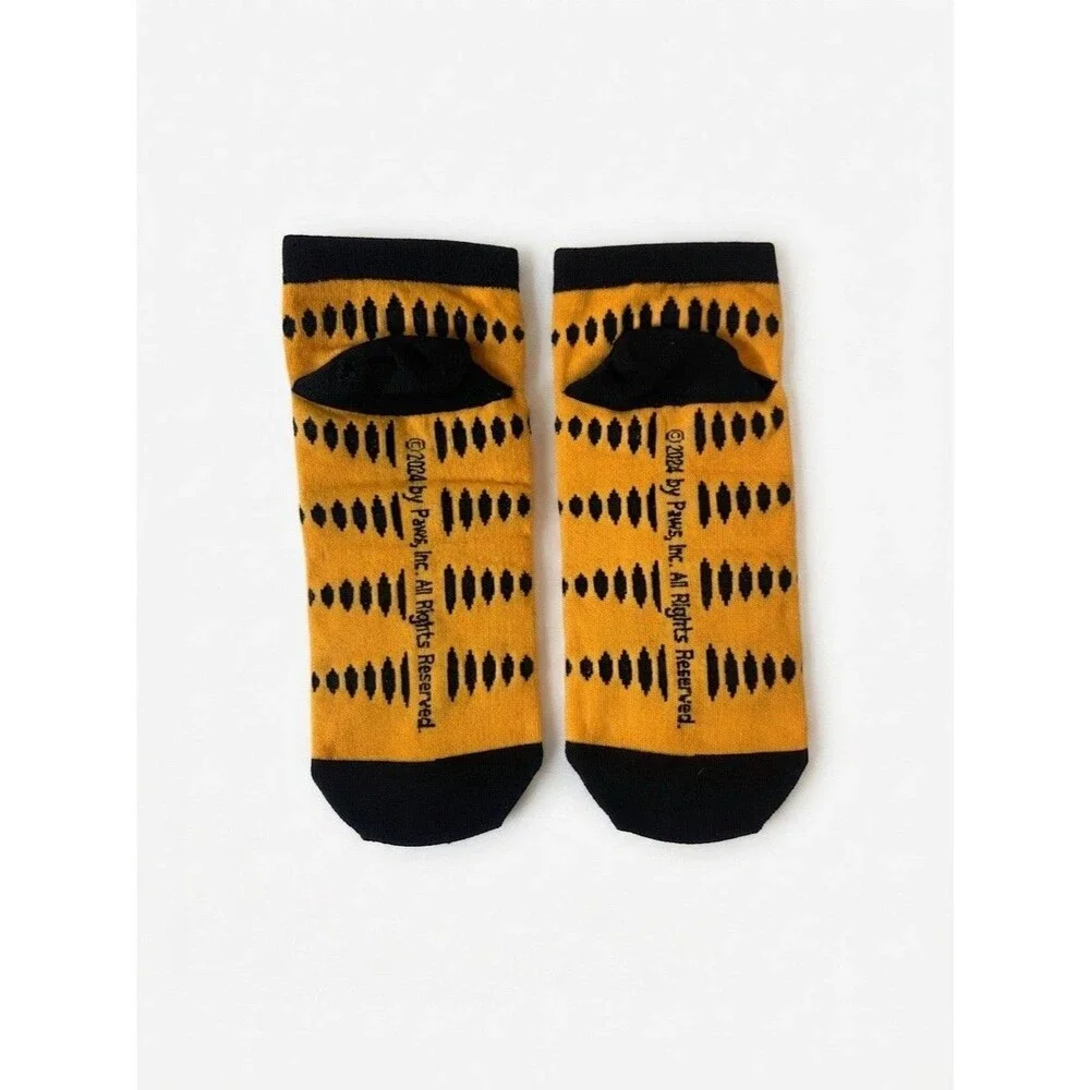 Garfield Men /Women Unisex Novelty Socks Yellow Black Cartoon One Size Quirky